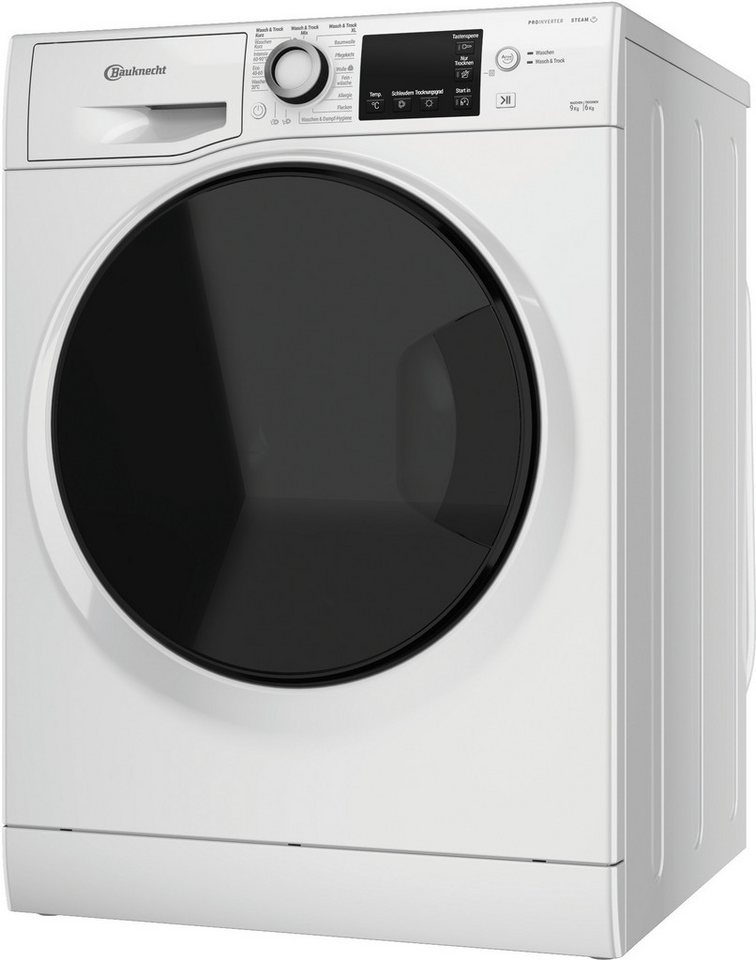 BAUKNECHT Waschtrockner WT Super Eco 96S 41 N, 9 kg, 6 kg, 1400 U/min, 4 Jahre Herstellergarantie