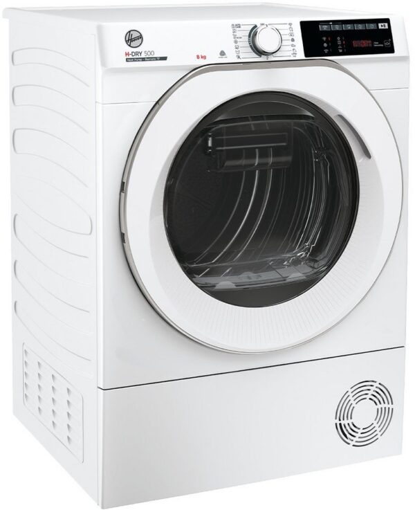 Hoover Wärmepumpentrockner NDE H8A2TCEXS-S, AquaVision, WiFi + Bluetooth, 5D-Digitaldisplay, Schuhgestell