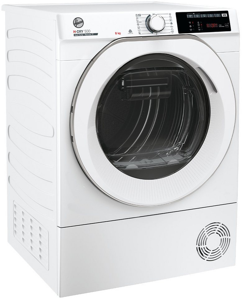 Hoover Wärmepumpentrockner NDE H8A2TCEXS-S, AquaVision, WiFi + Bluetooth, 5D-Digitaldisplay, Schuhgestell
