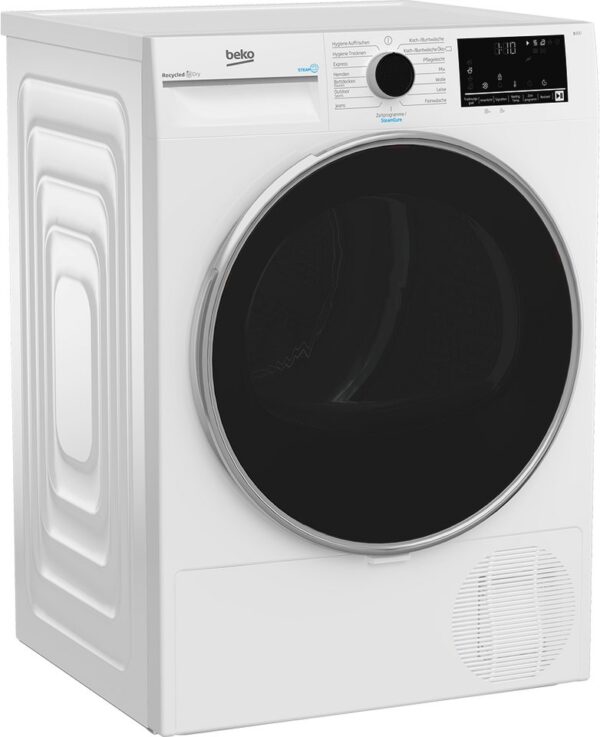 Beko Wärmepumpentrockner B3T42249S, SteamCure, 15 Programme, Sensortrocknung, Trommelinnenbeleuchtung Beko Wärmepumpentrockner B3T42249S, SteamCure, 15 Programme, Sensortrocknung, Trommelinnenbeleuchtung