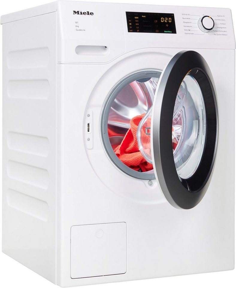 Miele Waschmaschine WDD131 WPS GuideLine, 8 kg, 1400 U/min, GuideLine für Menschen mit Sehbehinderung, 25 Jahre Motorgarantie