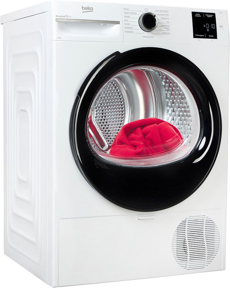 BEKO Wärmepumpentrockner BMO3T382CW, AquaWave Schontrommel für besonders schonendes Trocknen