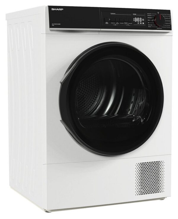 Sharp Wärmepumpentrockner KD-PRO9S7GWB-DE, Programmknebel und SoftTouch-Bedienung mit LED-Display Sharp Wärmepumpentrockner KD-PRO9S7GWB-DE, Programmknebel und SoftTouch-Bedienung mit LED-Display