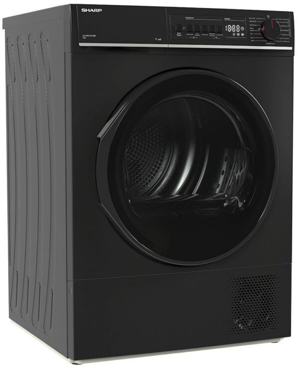 Sharp Wärmepumpentrockner KD-PRO7S7GBD-DE, SoftTouch-Bedienung mit LED-Display, Trommelbeleuchtung, WiFi