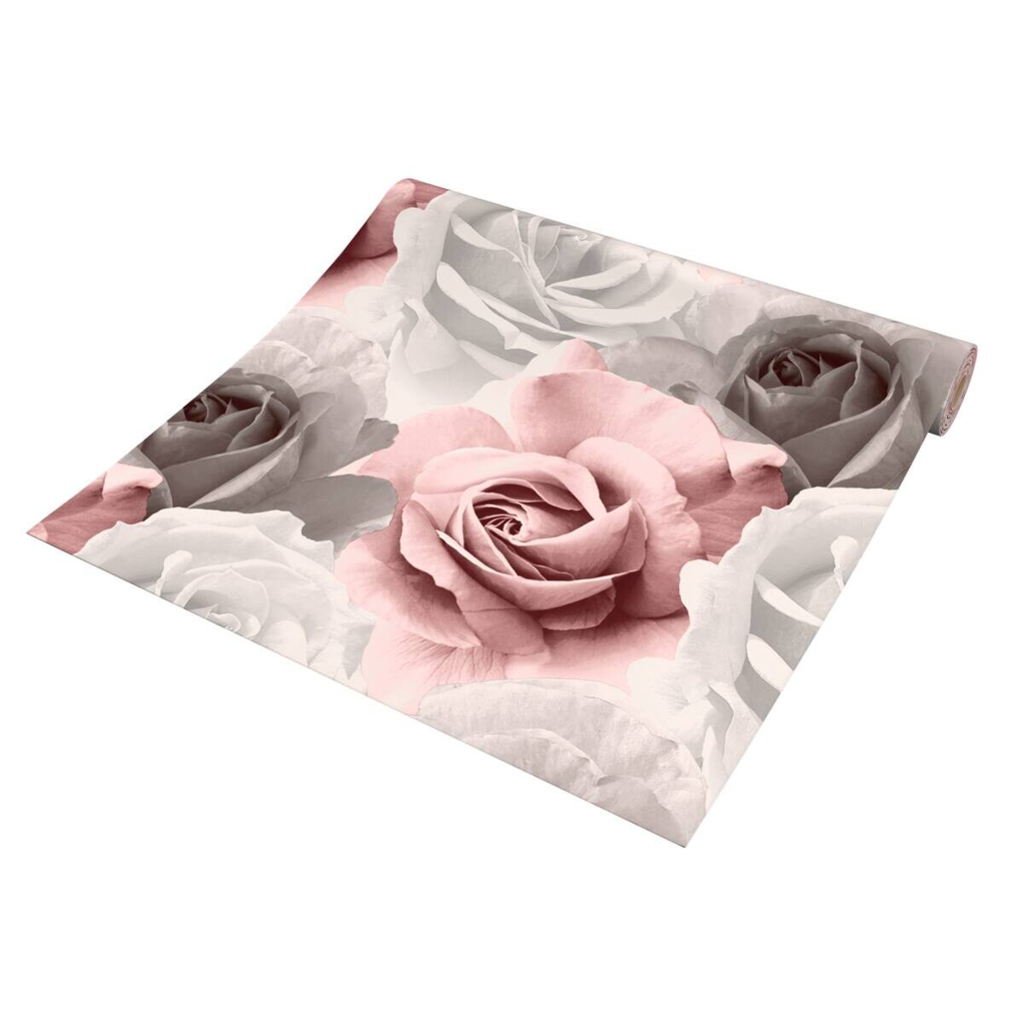 UGEPA Papiertapete
Rosen rosa grau B/L: ca. 53×1005 cm