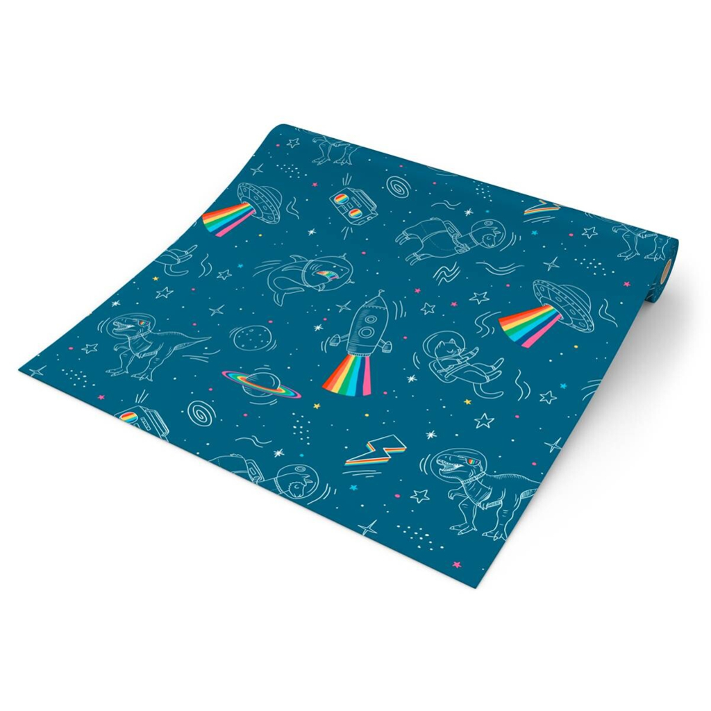 UGEPA Vliestapete
Weltall blau B/L: ca. 53×1005 cm