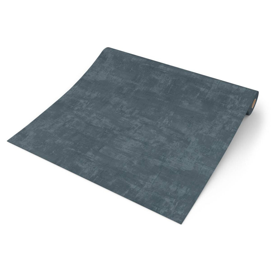 UGEPA Vinyltapete Uni stahlblau B/L: ca. 53x1005 cm