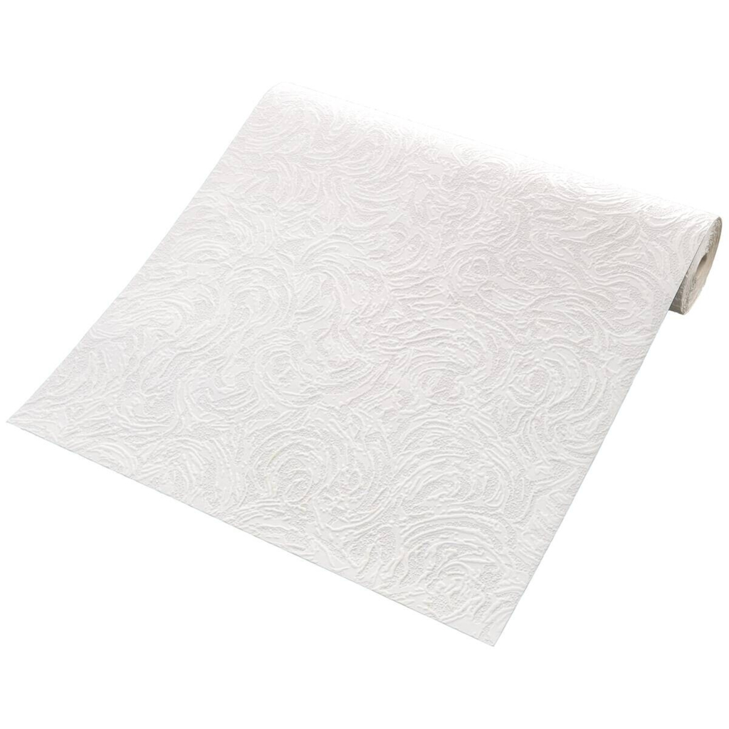 UGEPA Vinyltapete Struktur weiß B/L: ca. 53x1005 cm