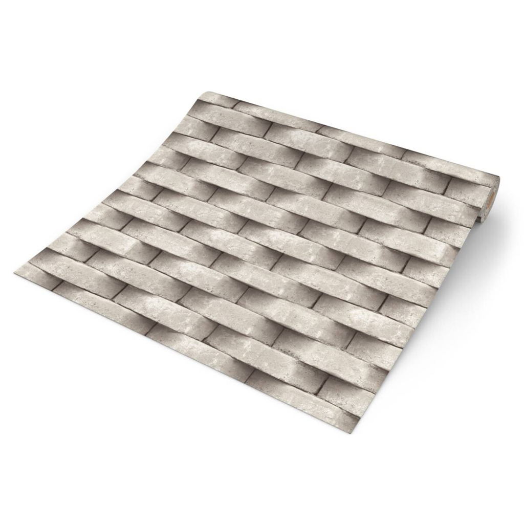 POCO Vliestapete Steinoptik beige grau B/L: ca. 53x1005 cm