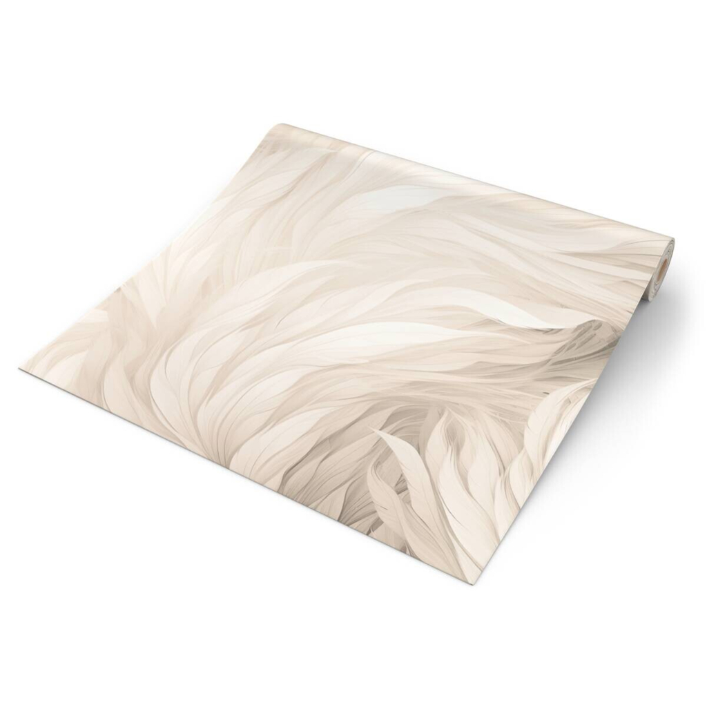 UGEPA Papiertapete Federn weiß B/L: ca. 53x1005 cm