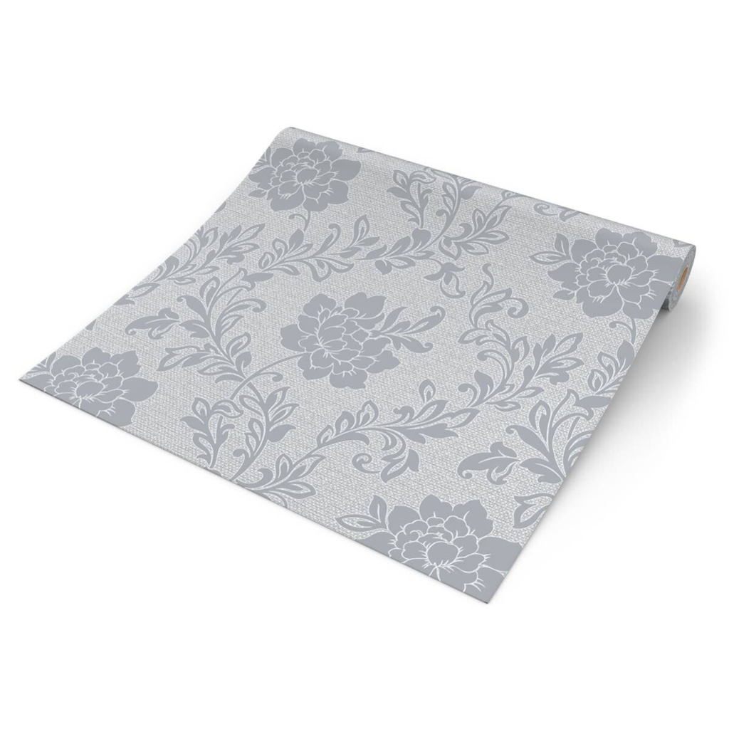POCO Vinyltapete Blumenranke grau dunkelgrau B/L: ca. 53x1005 cm