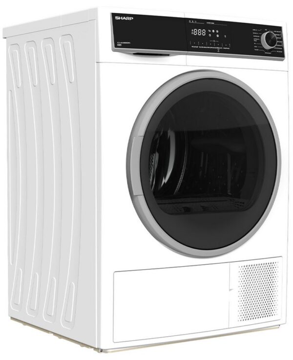 Sharp Wärmepumpentrockner KD-HHH8S8GW3-DE, Startzeitvorwahl, Knitterschutzfunktion, BubbleDrum