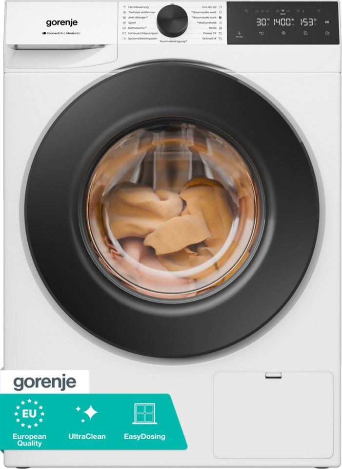 Gorenje Waschmaschine G400 W5G494A1P1, 9 kg, 1400 U/min, selbstreinigende Waschmittelschublade, FastWash