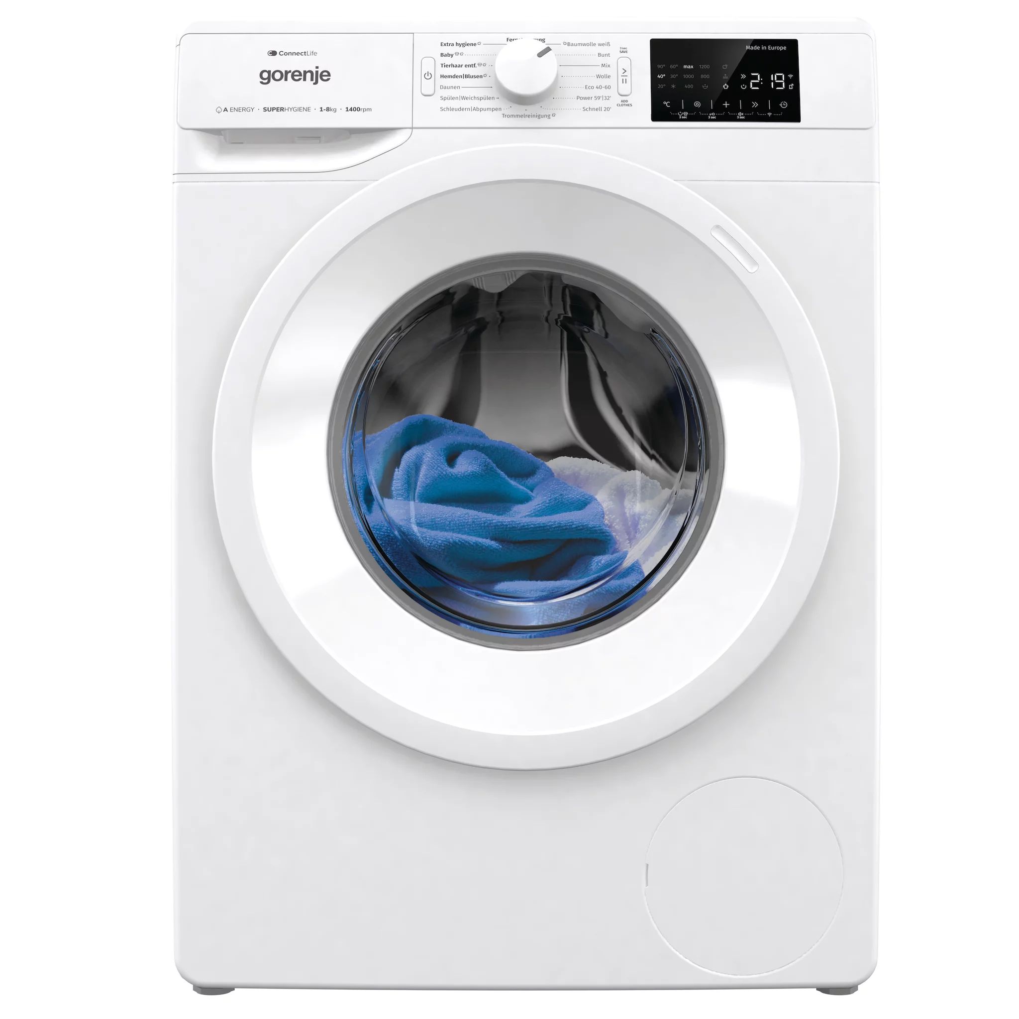 Gorenje WPNEI84A1DPS Waschmaschine 8kg, 1400U/min