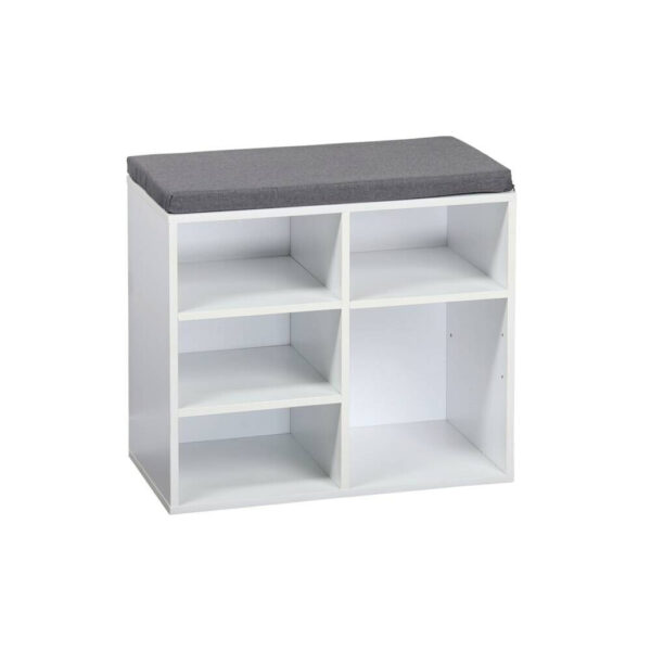 4000270159053-1 Kesper Schuhschrank mit Sitzkissen
weiß Spanplatte B/H/L: ca. 29,5x48x515 cm