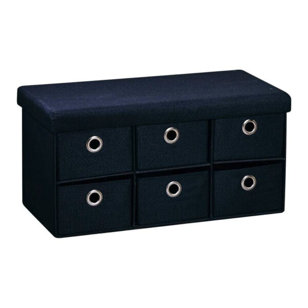 Kesper Sitzbank schwarz Polyester B/H/L: ca. 39x8,7x78 cm
