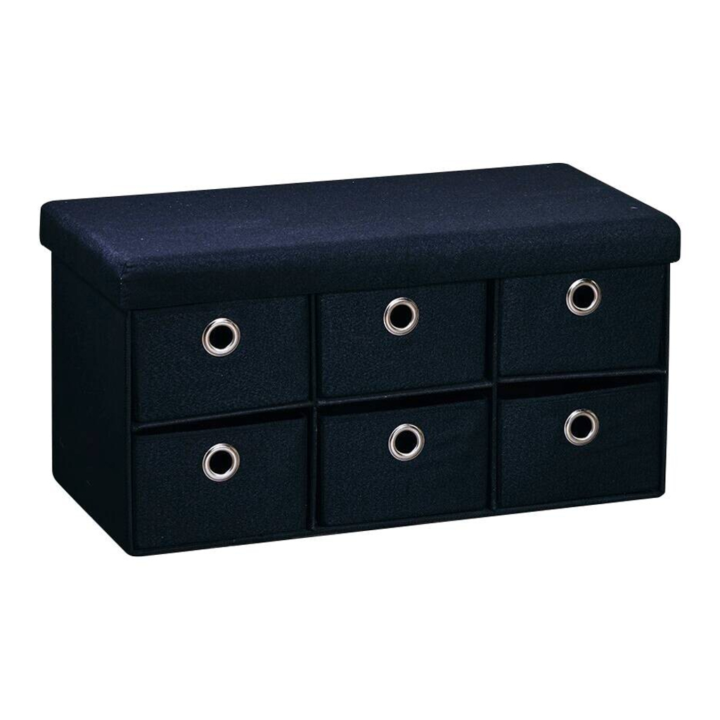 Kesper Sitzbank schwarz Polyester B/H/L: ca. 39x8,7x78 cm