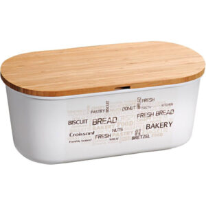 Kesper Brotbox weiß Bambus B/H/L: ca. 20x4,5x34 cm