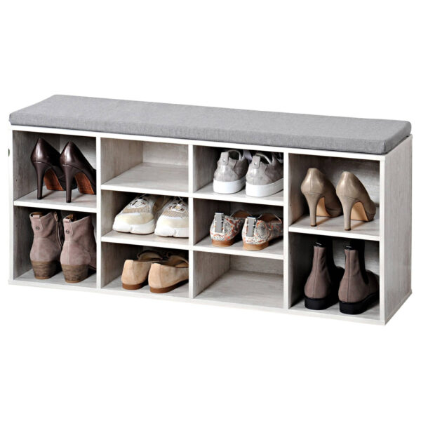 Kesper Schuhschrank mit Sitzkissen
weiß Spanplatte B/H/L: ca. 29,5x48x103,5 cm
