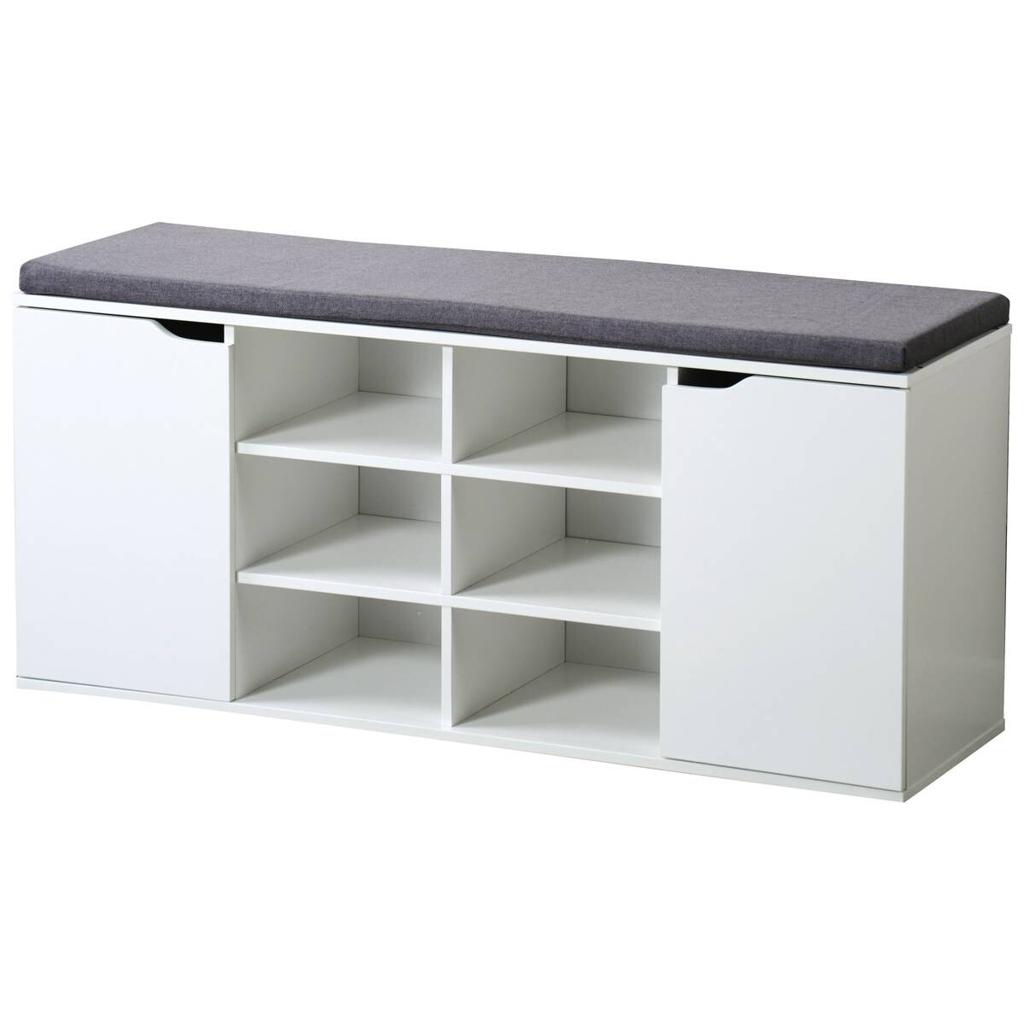 Kesper Schuhschrank mit Sitzkissen
weiß Spanplatte B/H/T: ca. 103x48x30,5 cm