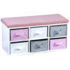 Kesper Kinder-Sitzbank rosa Polyester B/H/L: ca. 29,5x31x68 cm