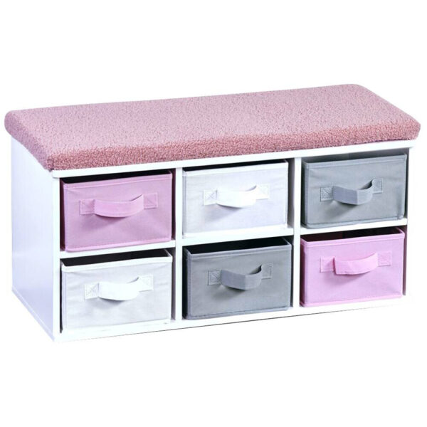 Kesper Kinder-Sitzbank rosa Polyester B/H/L: ca. 29,5x31x68 cm