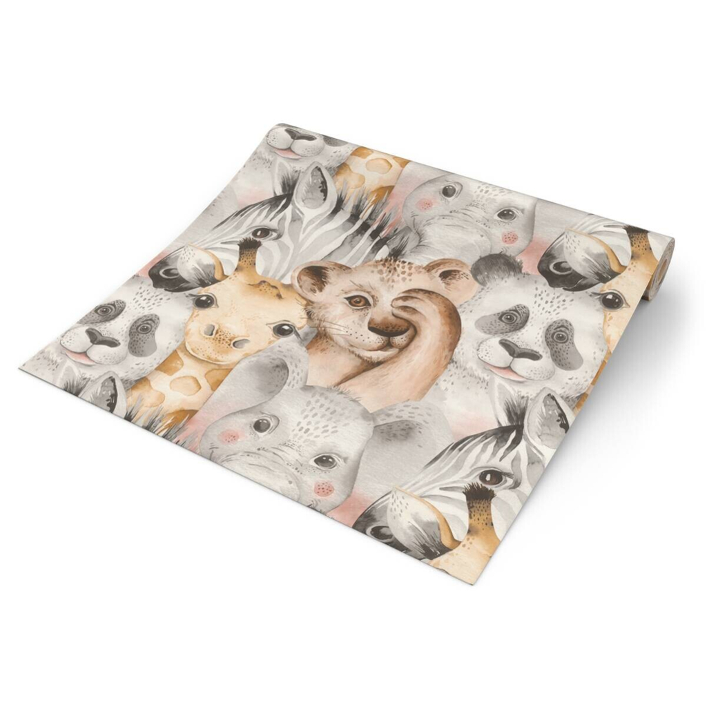 Papiertapete
Zootiere bunt B/L: ca. 53×1005 cm