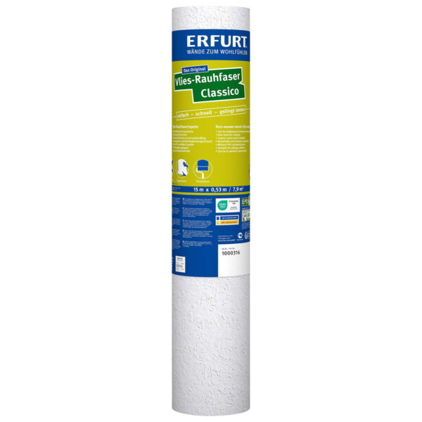 4000599888627 Erfurt Rauhfaser Classico
B/L: ca. 53x1500 cm strukturiert