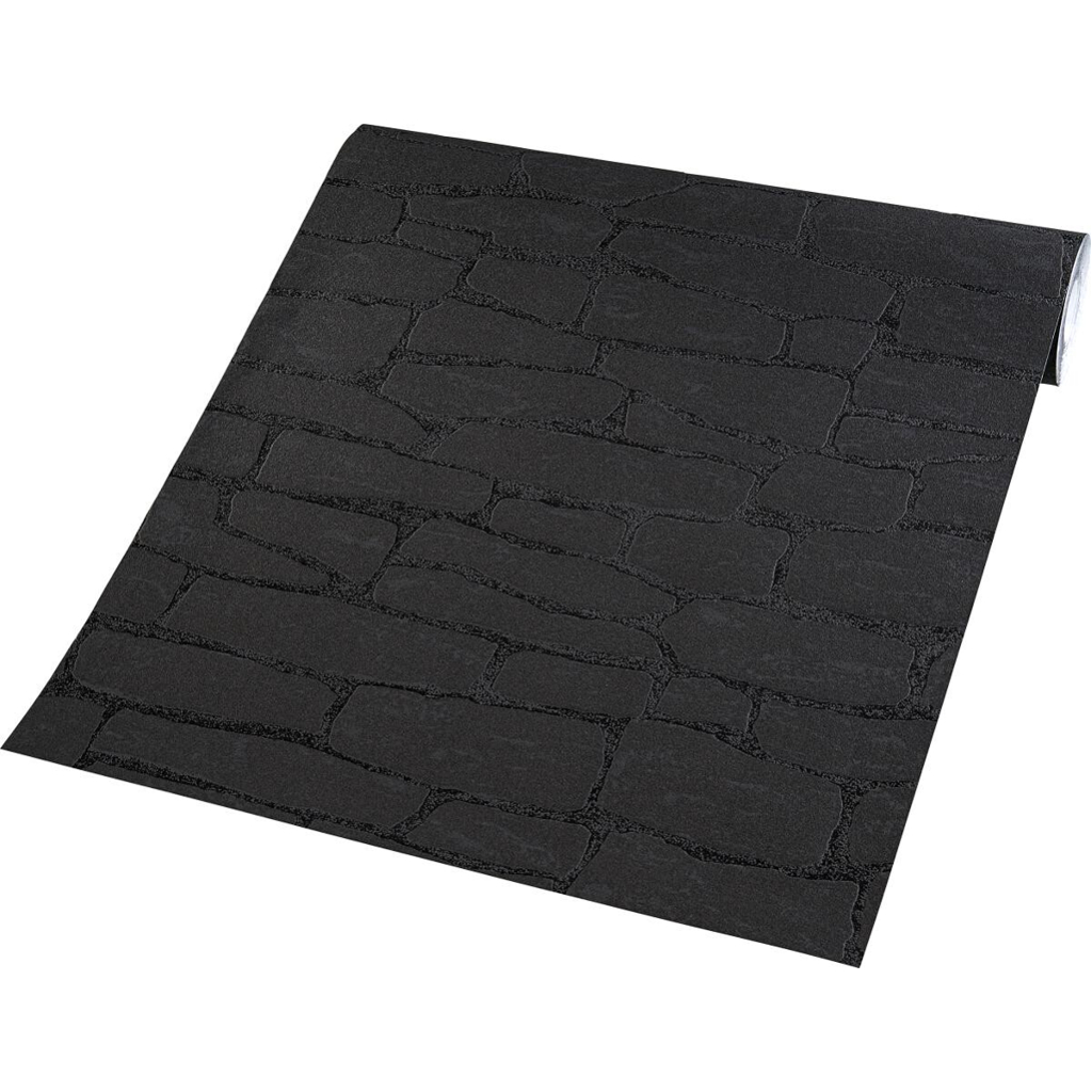 Vliestapete
Steinoptik schwarz B/L: ca. 53×1005 cm