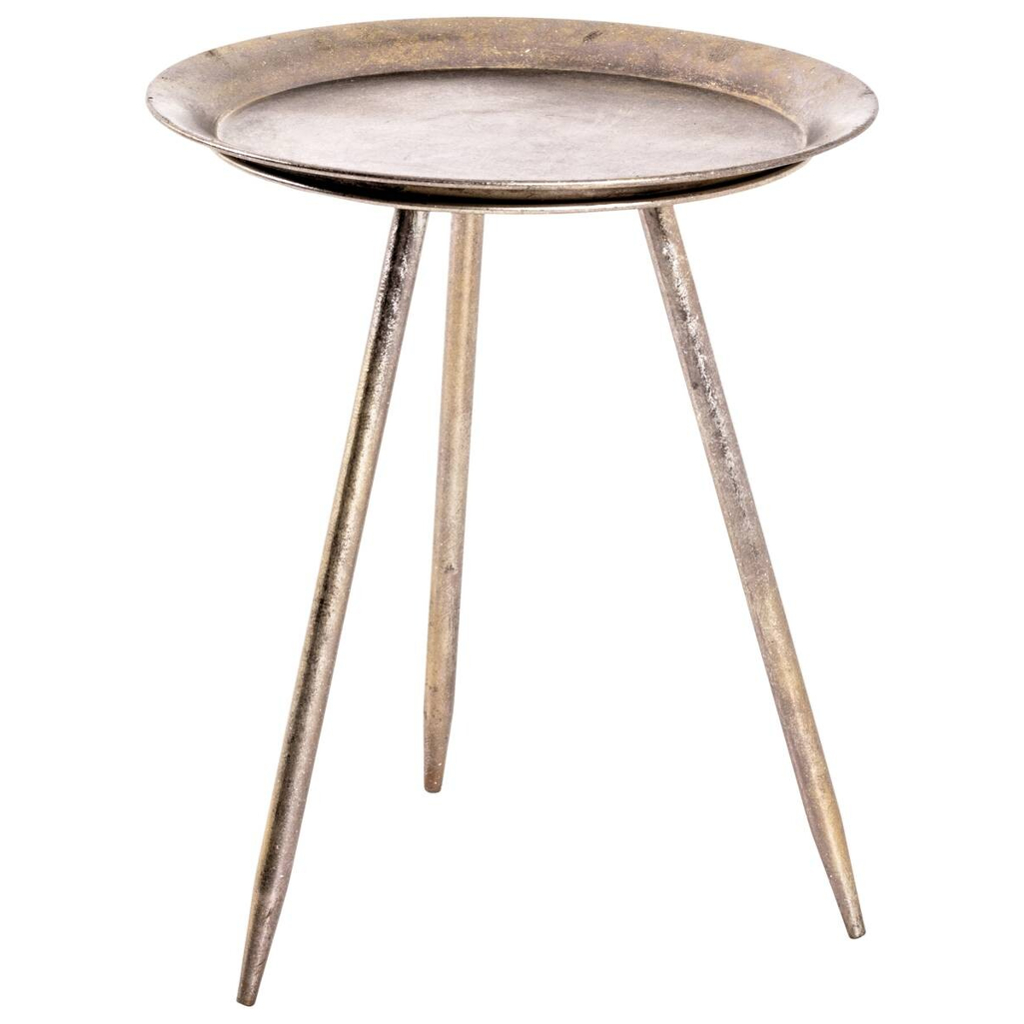 POCO Beistelltisch bronze lackiert Optik Metall H/D: ca. 47x38 cm