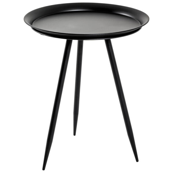POCO Beistelltisch schwarz lackiert Metall H/D: ca. 54x44 cm