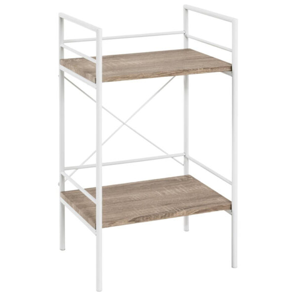 POCO Regal Eiche Nachbildung weiß lackiert MDF B/H/T: ca. 34x62x27 cm