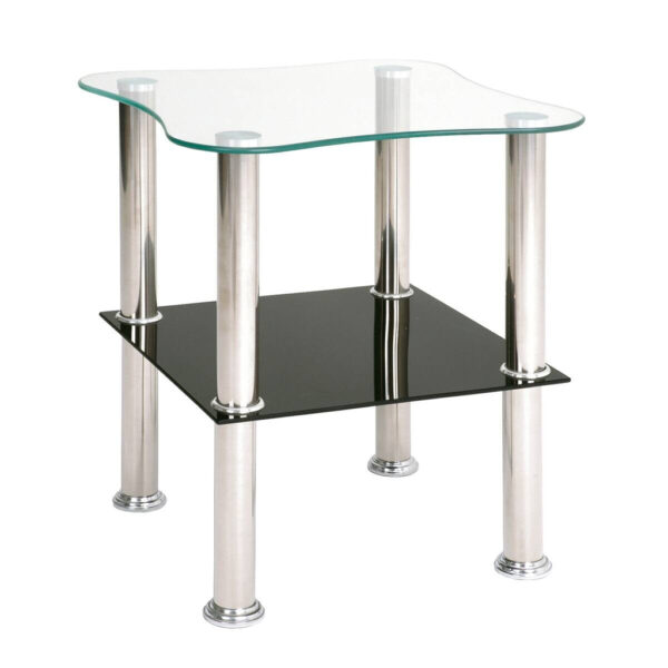 POCO Beistelltisch schwarz Chrom Optik B/H/T: ca. 40x47x40 cm