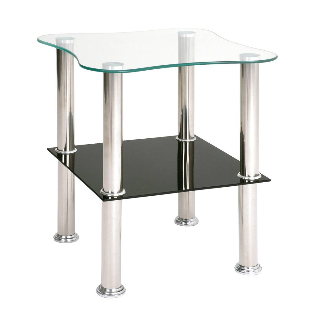 POCO Beistelltisch schwarz Chrom Optik B/H/T: ca. 40x47x40 cm