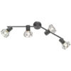 Fischer & Honsel Spot 22266 grau Chrom Metall B/H/T: ca. 60x18x8 cm E14 4 Brennstellen