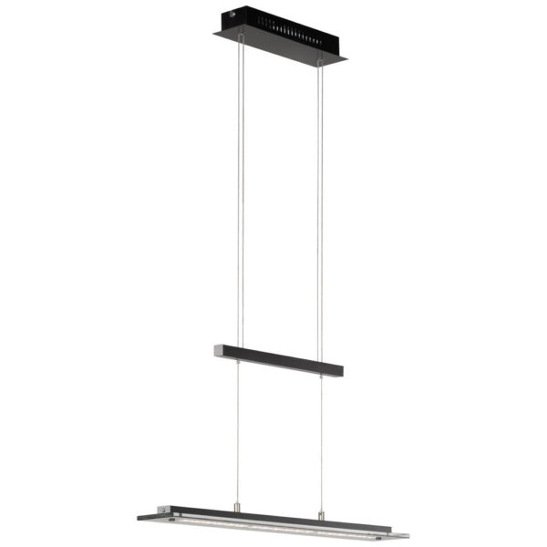 4001133604420 Fischer & Honsel LED-Pendelleuchte 60442
Rauch Chrom schwarz Glas Metall B/H/T: ca. 88x150x9 cm 1 Brennstellen
