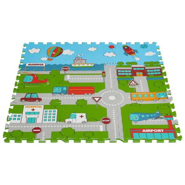 4002398178558-1 Puzzlematte Straßen
bunt B/H/L: ca. 90x1x90 cm