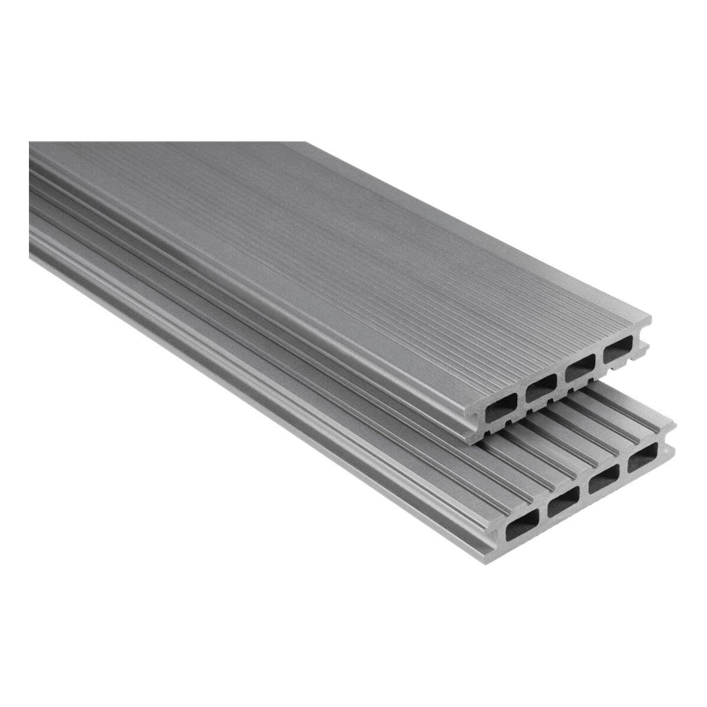 Kovalex - WPC-Terrassendielen Komplettset grau B/L: ca. 390x400 cm in Grau