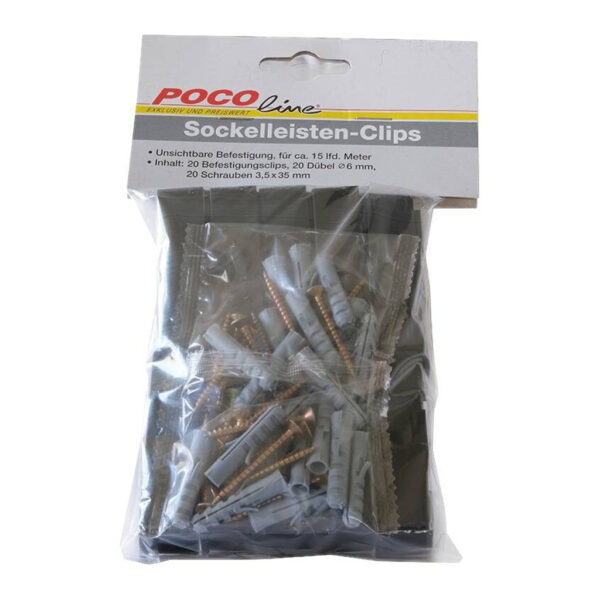 Sockelleisten-Clips
schwarz L/B/H: ca. 2,34x1,61x6,06 cm