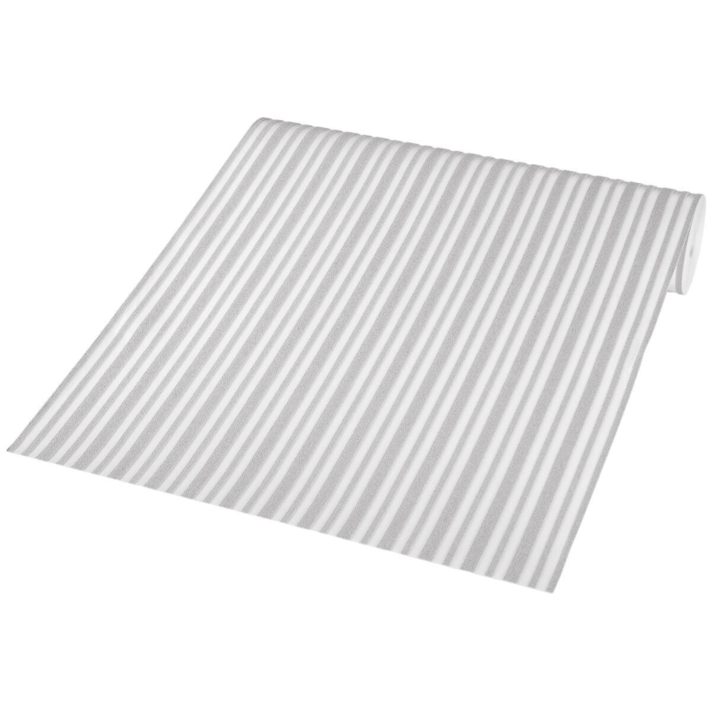 Vliestapete
Streifen silber B/L: ca. 53×1005 cm