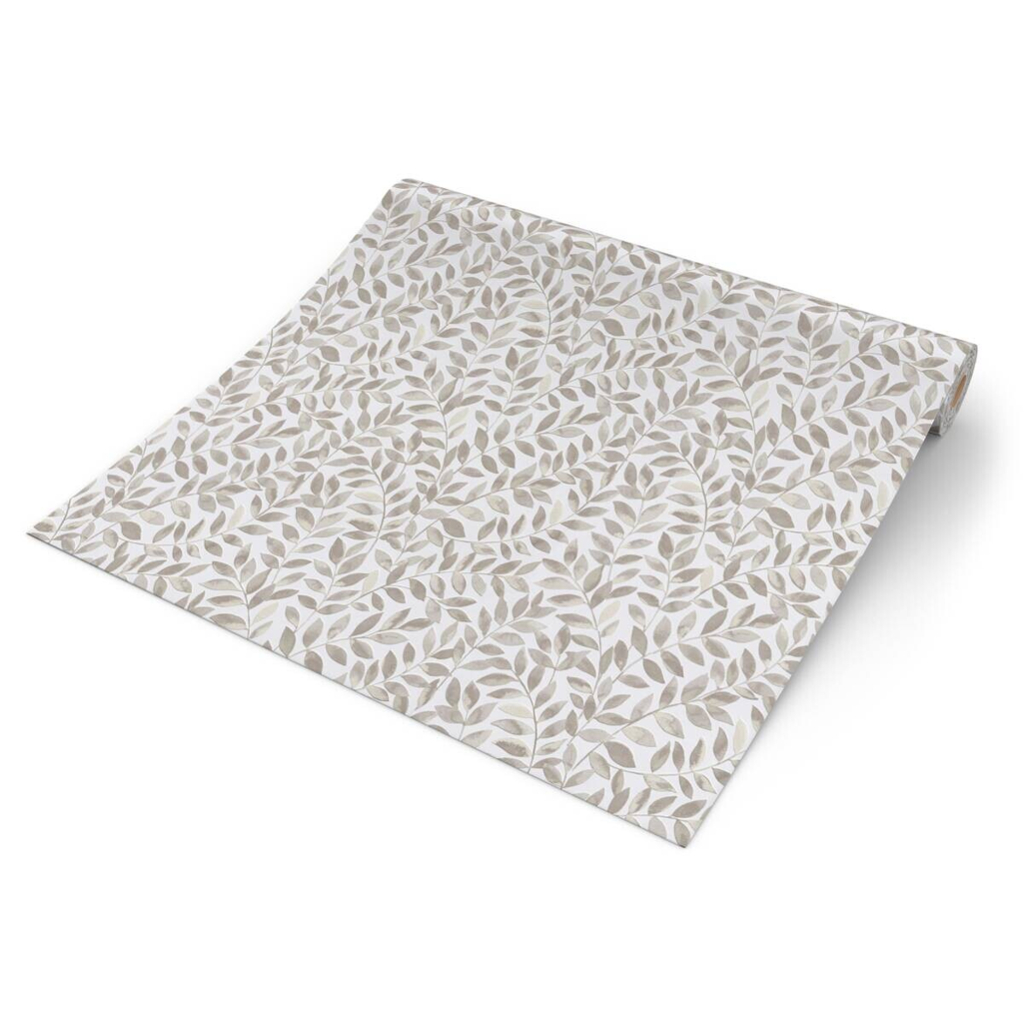 Erismann Vliestapete Blätter weiß beige B/L: ca. 53x1005 cm