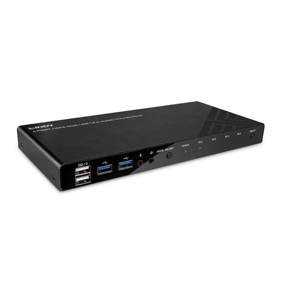 4002888393133-1 Lindy KVM Switch HDMI 4K60, USB 3.0 & Audio, 4 Port