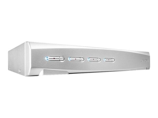 4002888393379-1 Lindy 4 Port DVI – I Single Link, USB 2.0 & Audio KVM Switch Pro
