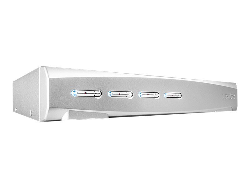 Lindy 4 Port DVI – I Single Link, USB 2.0 & Audio KVM Switch Pro