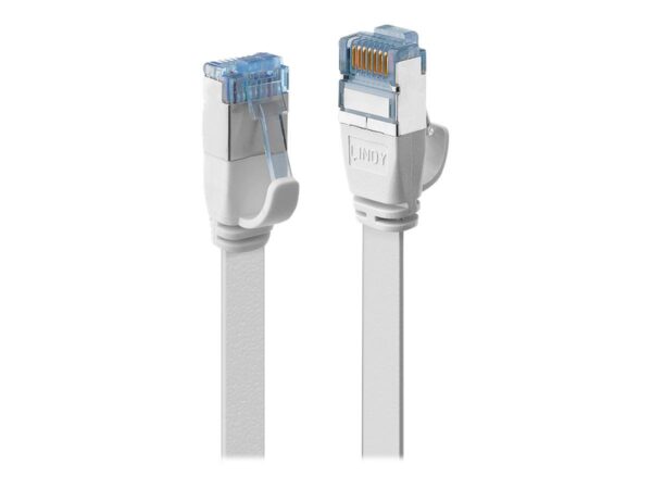 Lindy Patch – Kabel – RJ – 45 (M) bis RJ – 45 (M) CAT6a 1m weiß (flach)