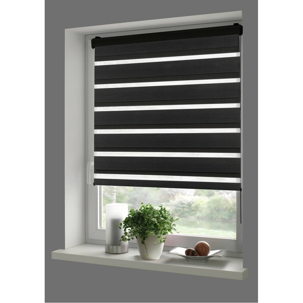 Boviva Doppelrollo mit Blende Black
schwarz B/L: ca. 60×160 cm