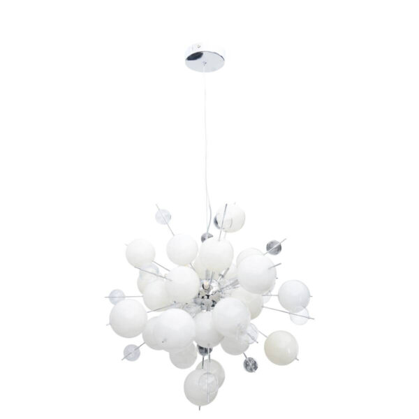 Näve Leuchten Pendelleuchte 7026423
weiß Metall Glas B/H/T: ca. 65x150x65 cm G9 10 Brennstellen