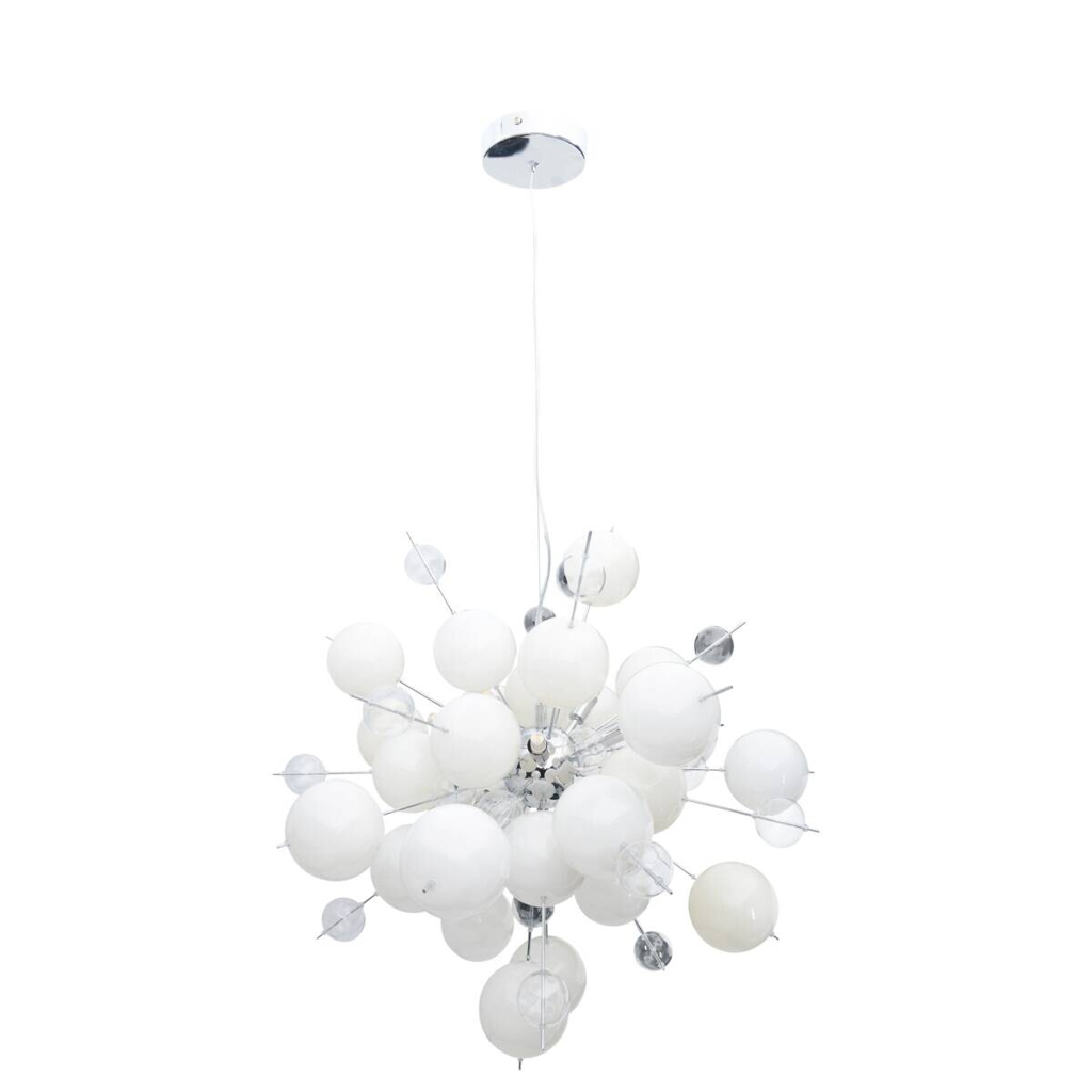 Näve Leuchten Pendelleuchte 7026423
weiß Metall Glas B/H/T: ca. 65x150x65 cm G9 10 Brennstellen