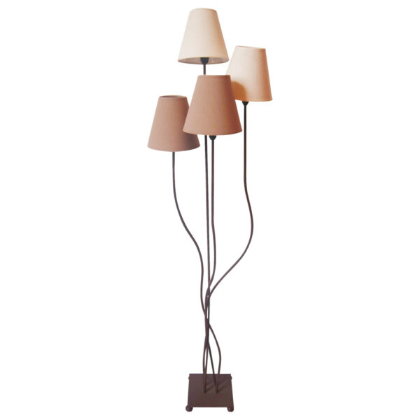Näve Leuchten Stehlampe 2040911
braun Metall Textil B/H/T: ca. 34x138x43 cm 4 Brennstellen