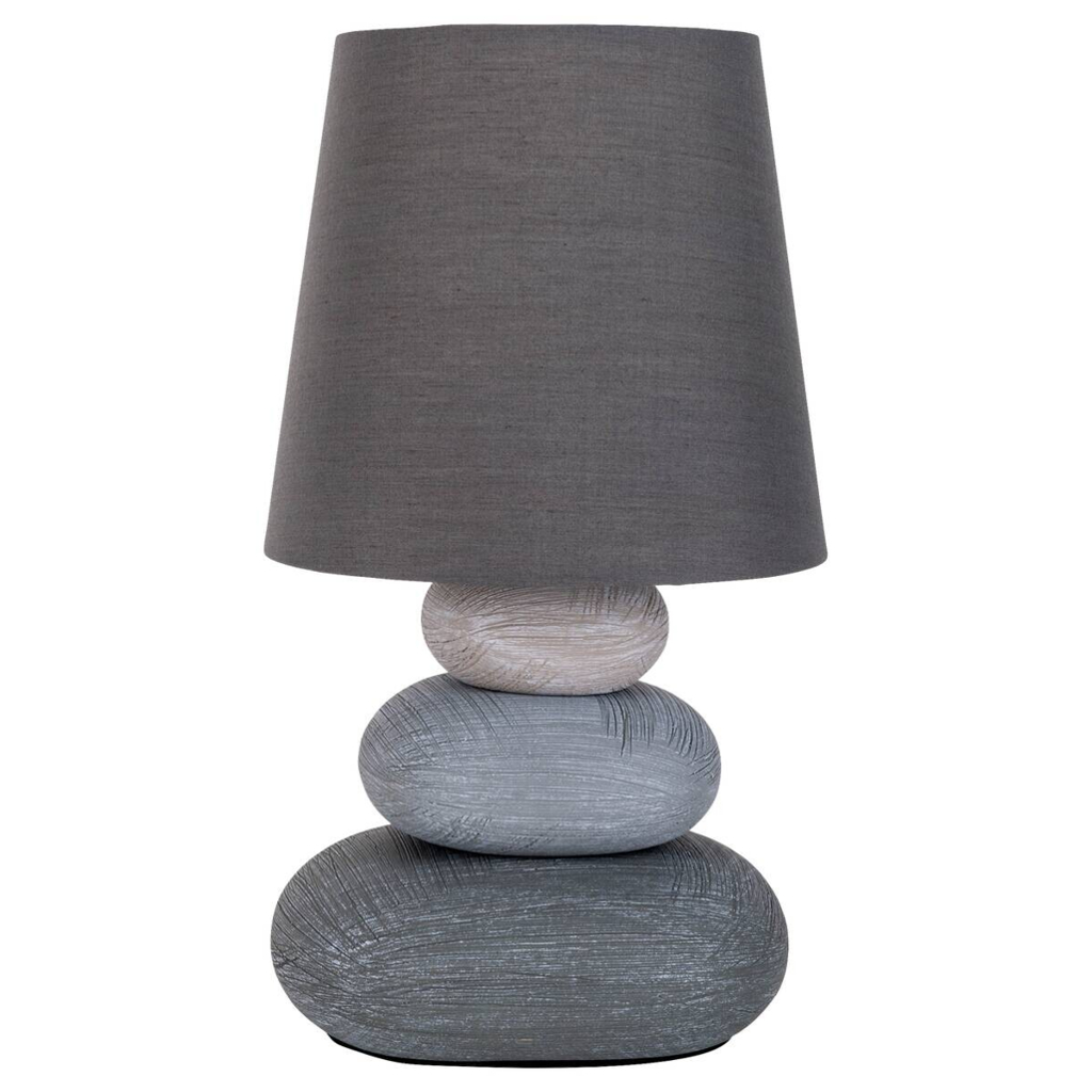 Näve Leuchten Tischleuchte 3045216 grau Keramik B/H/T: ca. 16x31x16 cm E14 1 Brennstellen